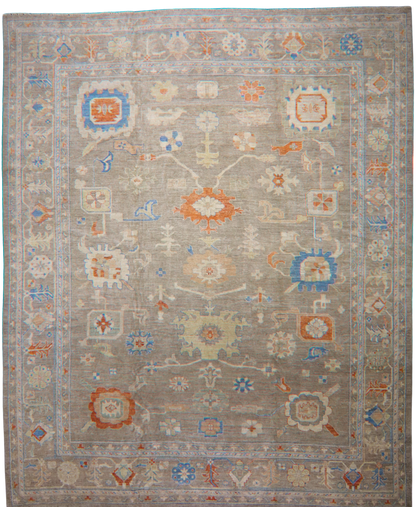 Hand-knotted tribal wool rug