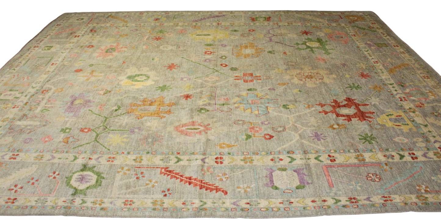Hand-knotted wool rug
