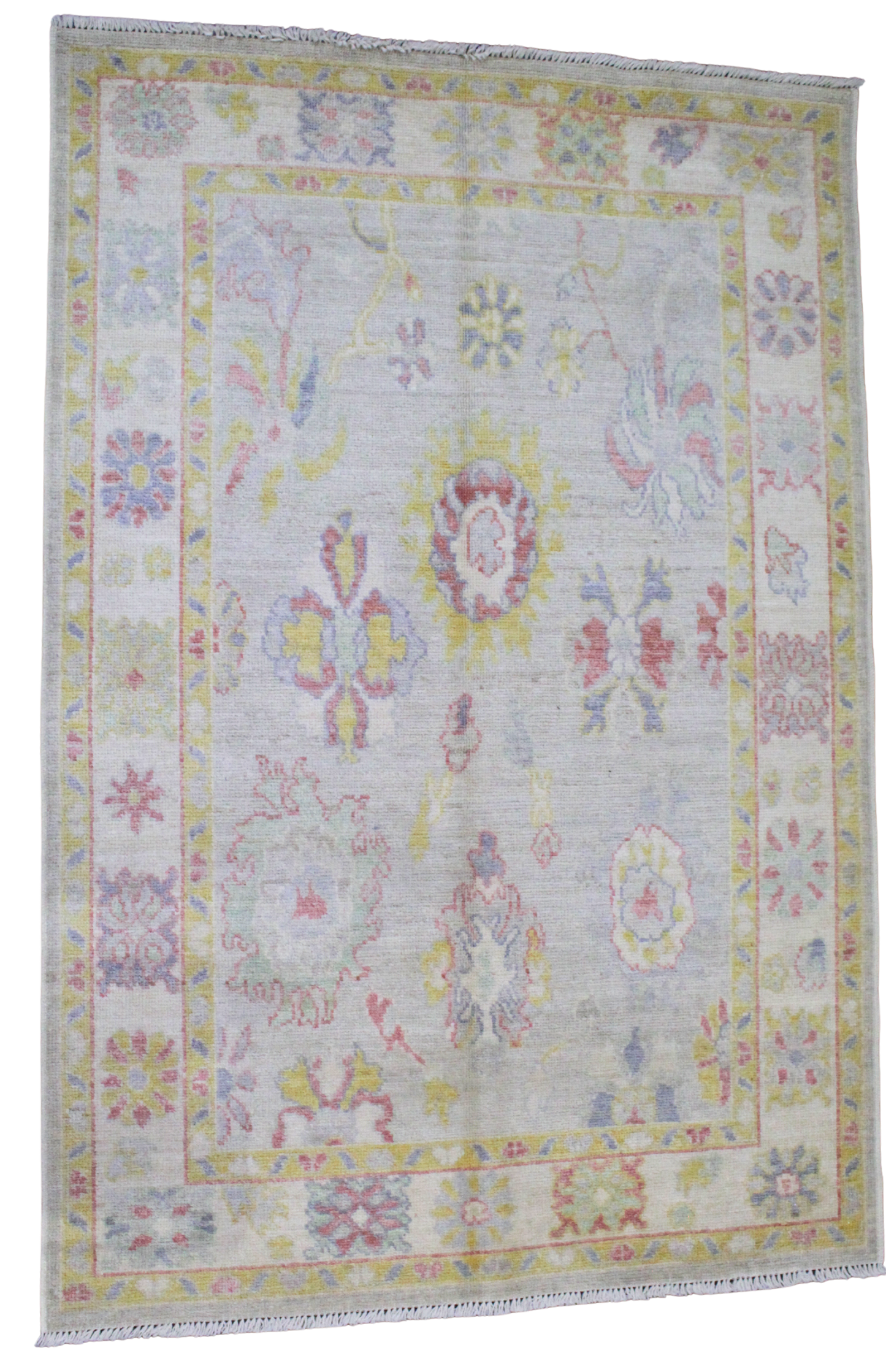 Afghan wool rugs with scattered floral medallions