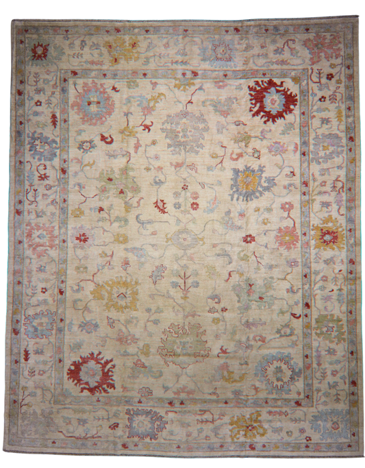 Large pastel wool rug