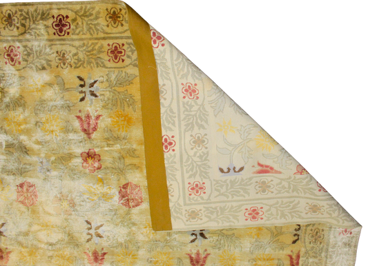 Decorative fabric with floral patterns on a white background