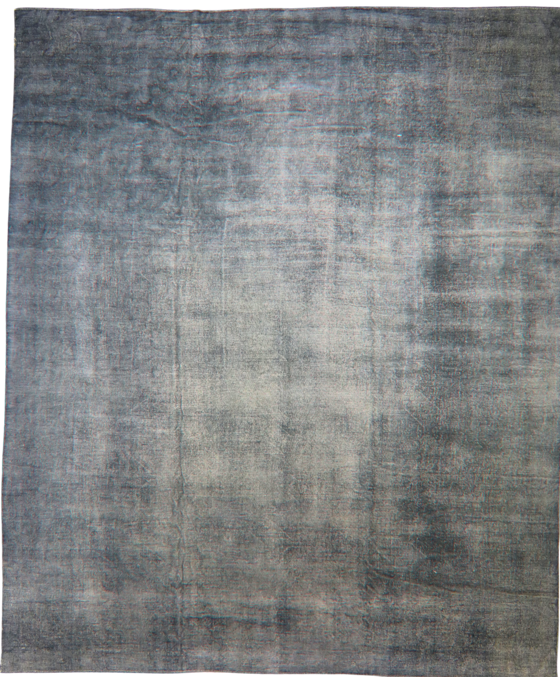 Gray and blue gradient area rug