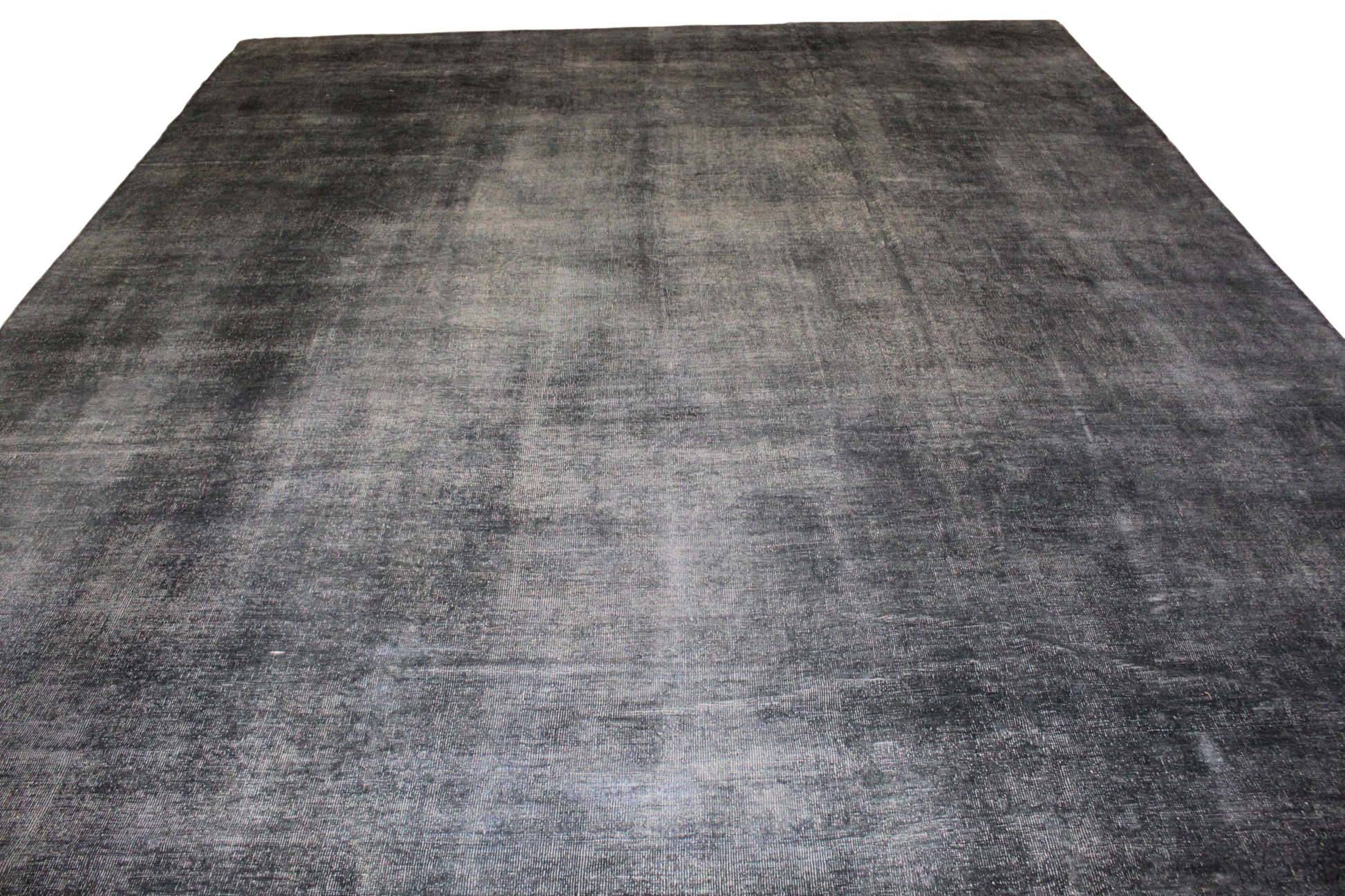 Gray textured rug on a white background