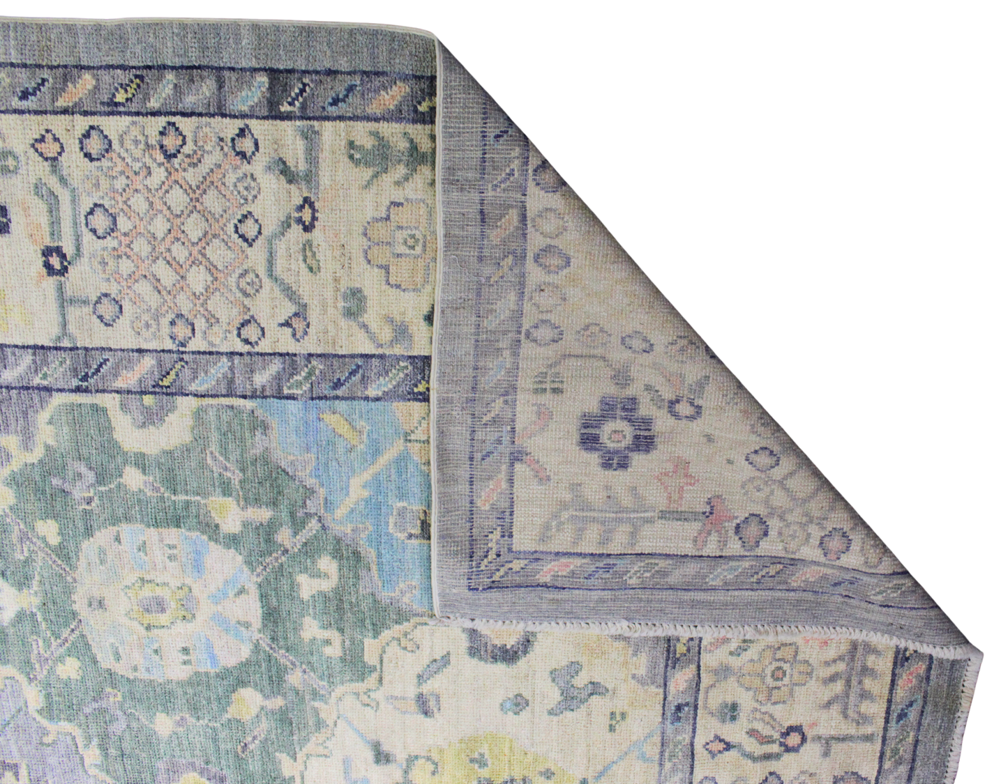 Jewel-toned Oushak rug