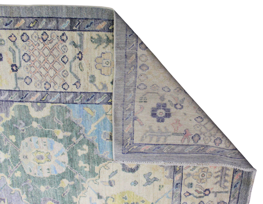 Jewel-toned Oushak rug