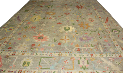 Traditional tribal rug with soft colors