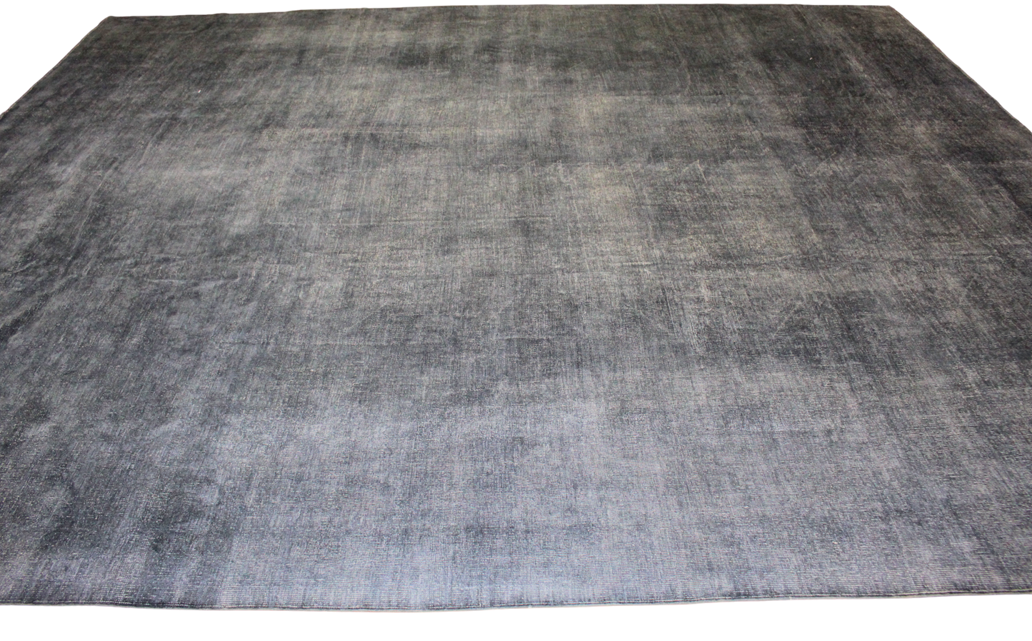 Midnight Minimalism - Turkish Oushak in Washed Indigo (11′10″×14′) - 2827