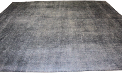 Midnight Minimalism - Turkish Oushak in Washed Indigo (11′10″×14′) - 2827
