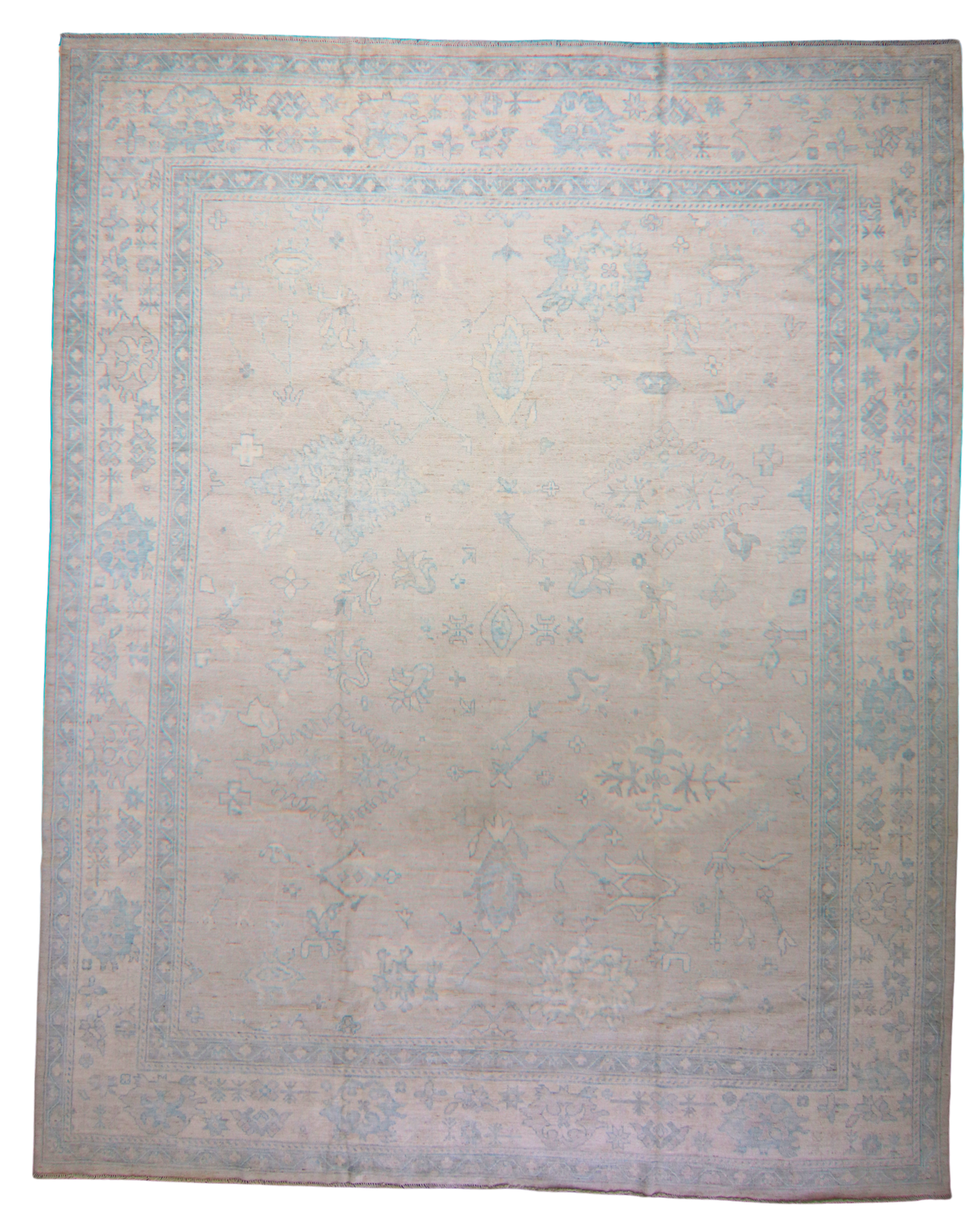Pastel wool area rug