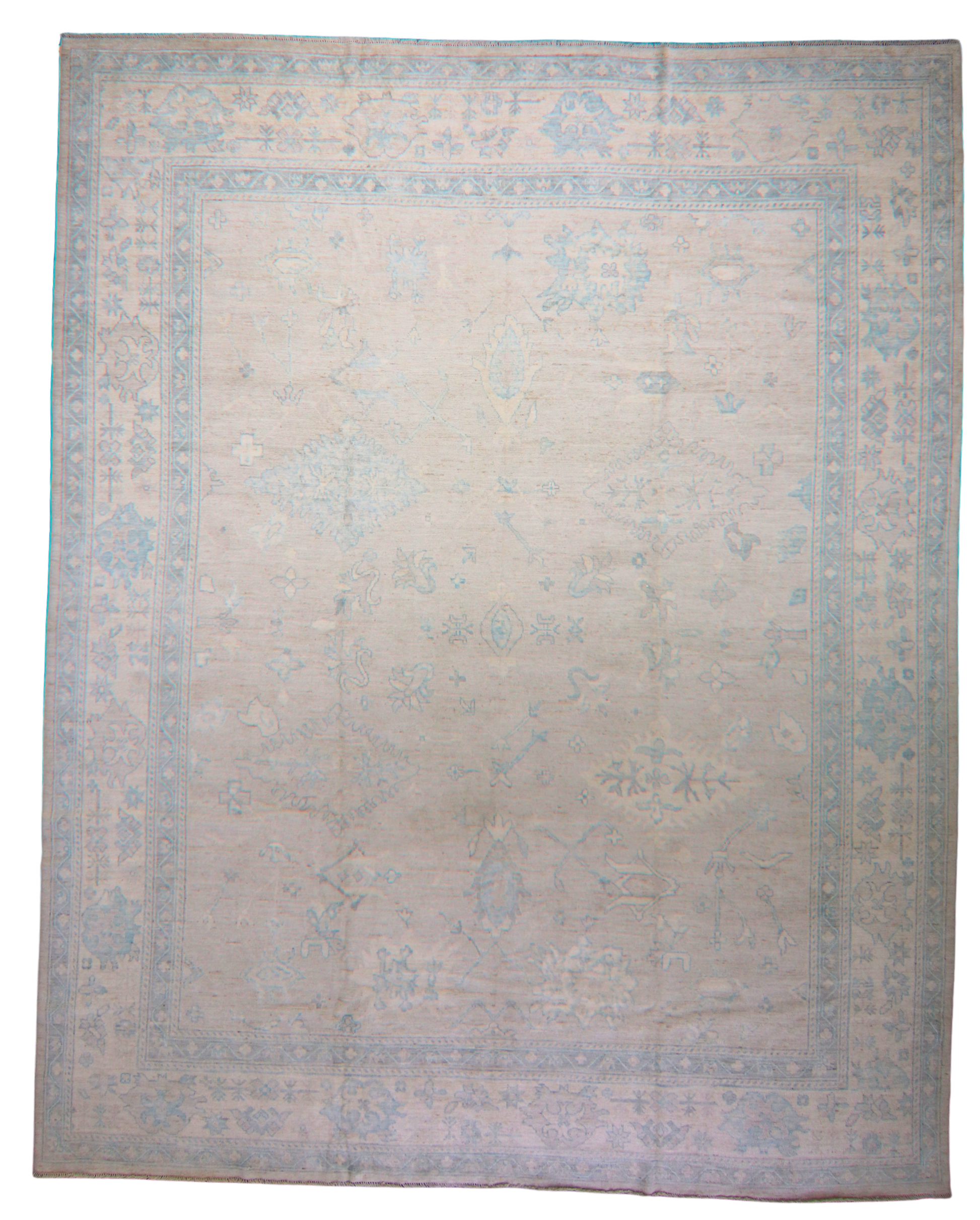 Pastel wool area rug
