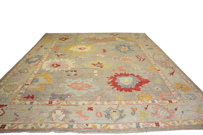 Warm tone Afghan area rug