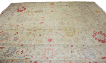 Afghan pastel Oushak rug