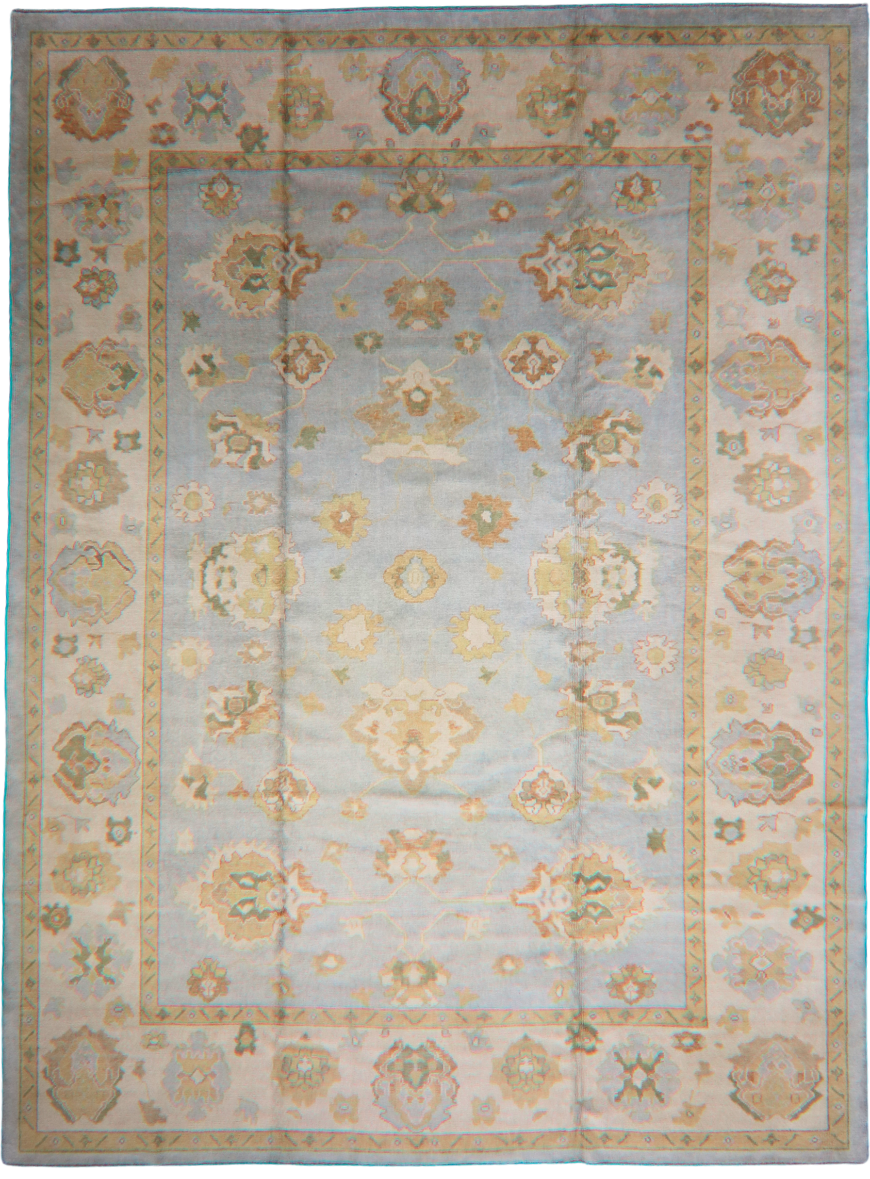 mist blue and ivory wool rugs