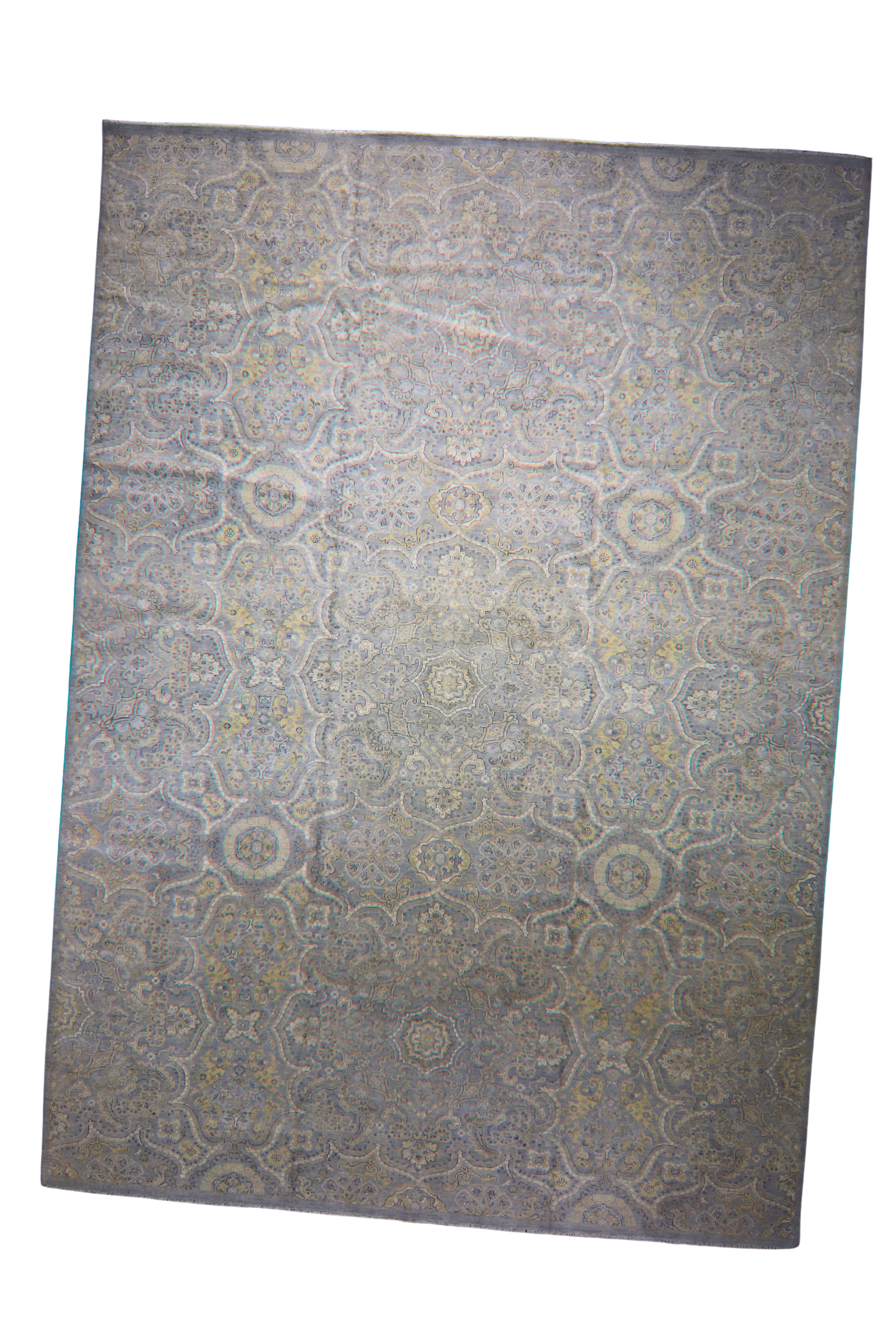 Patterned rug on a white background