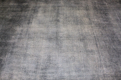 Textured gray rug with a checkered pattern