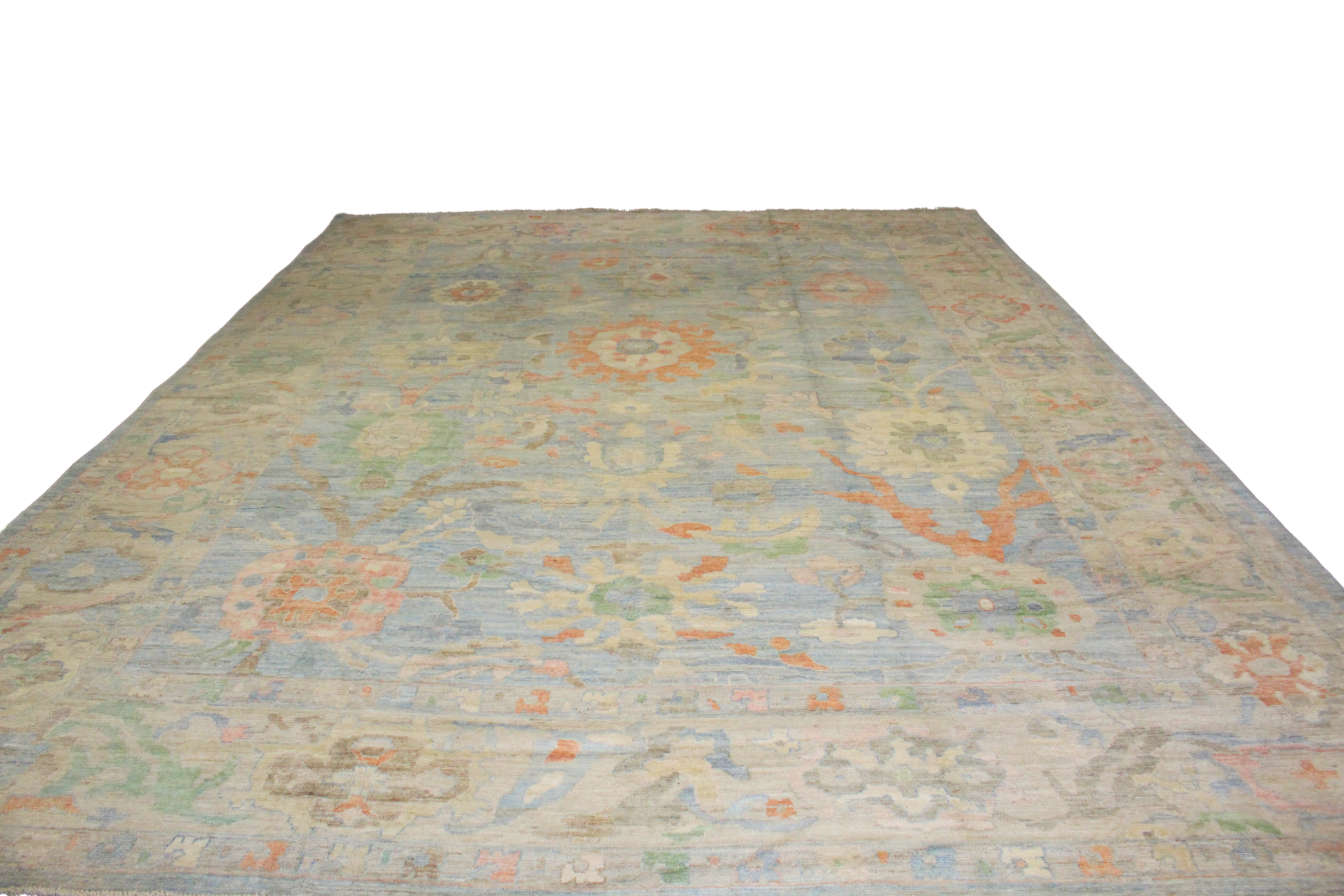 Warm beige Oushak rugs
