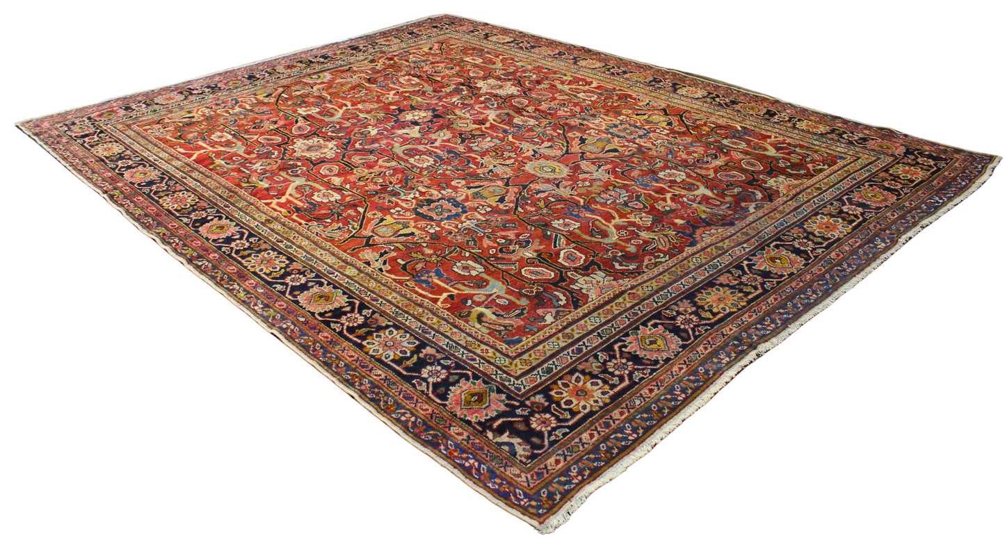 Majestic Intricacy - Antique Mahal Rug from Persia (10.8 × 13.1 ft) - 1714