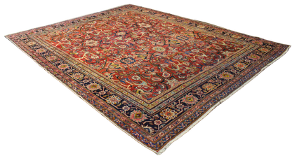Majestic Intricacy - Antique Mahal Rug from Persia (10.8 × 13.1 ft) - 1714