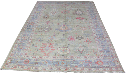 Faded Grandeur - Hand-Knotted Oushak Rug from Afghanistan (5.8 × 8.10 ft) - 13