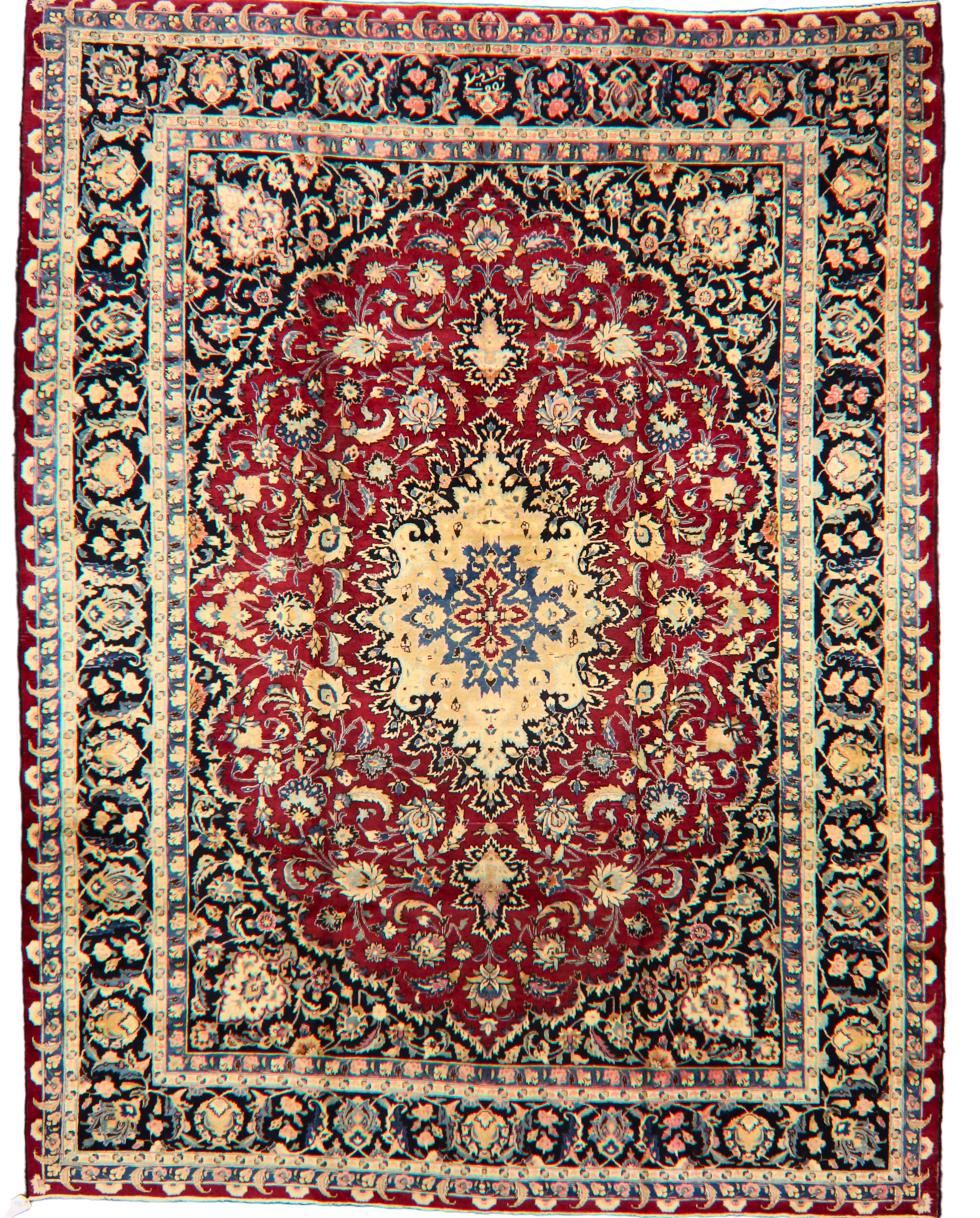 Royal Grandeur - Antique Mashad Rug from Persia (10.1 × 13.2 ft) - 14175