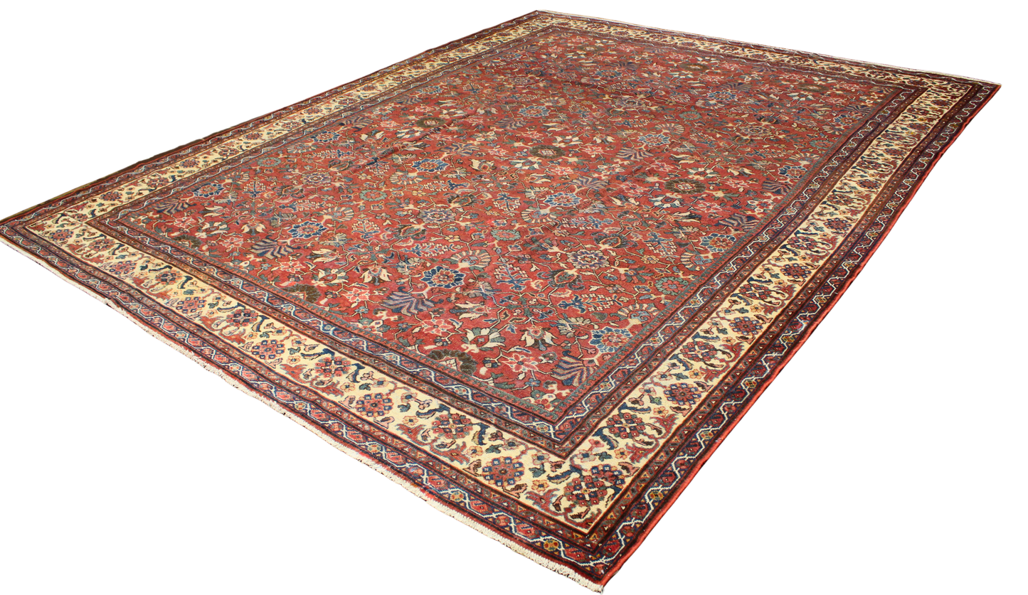 Garden of Harmony - Antique Mahal Rug from Persia (10.7 × 13.8 ft) - 1746