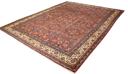 Garden of Harmony - Antique Mahal Rug from Persia (10.7 × 13.8 ft) - 1746