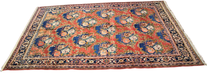 Garden of Flame - Oversize Heriz Rug from Persia (7.7 × 11.2 ft) - 1546