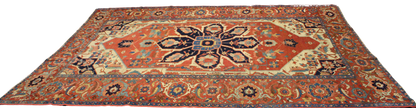 Majestic Geometry — Antique Serapi Rug from Persia (9.1 × 12.7 ft) - 2953