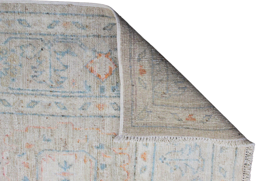 Worn Whisper - Hand-Knotted Oushak Rug from Afghanistan (6 × 8.8 ft) - 37