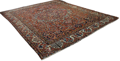 Sunburst Splendor - Antique Baktiary Rug from Persia (12.1 × 14.9 ft) - 1775