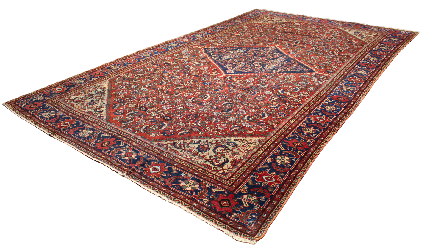 Antique Mahal Rug from Persia (10 × 17 ft) - 1735