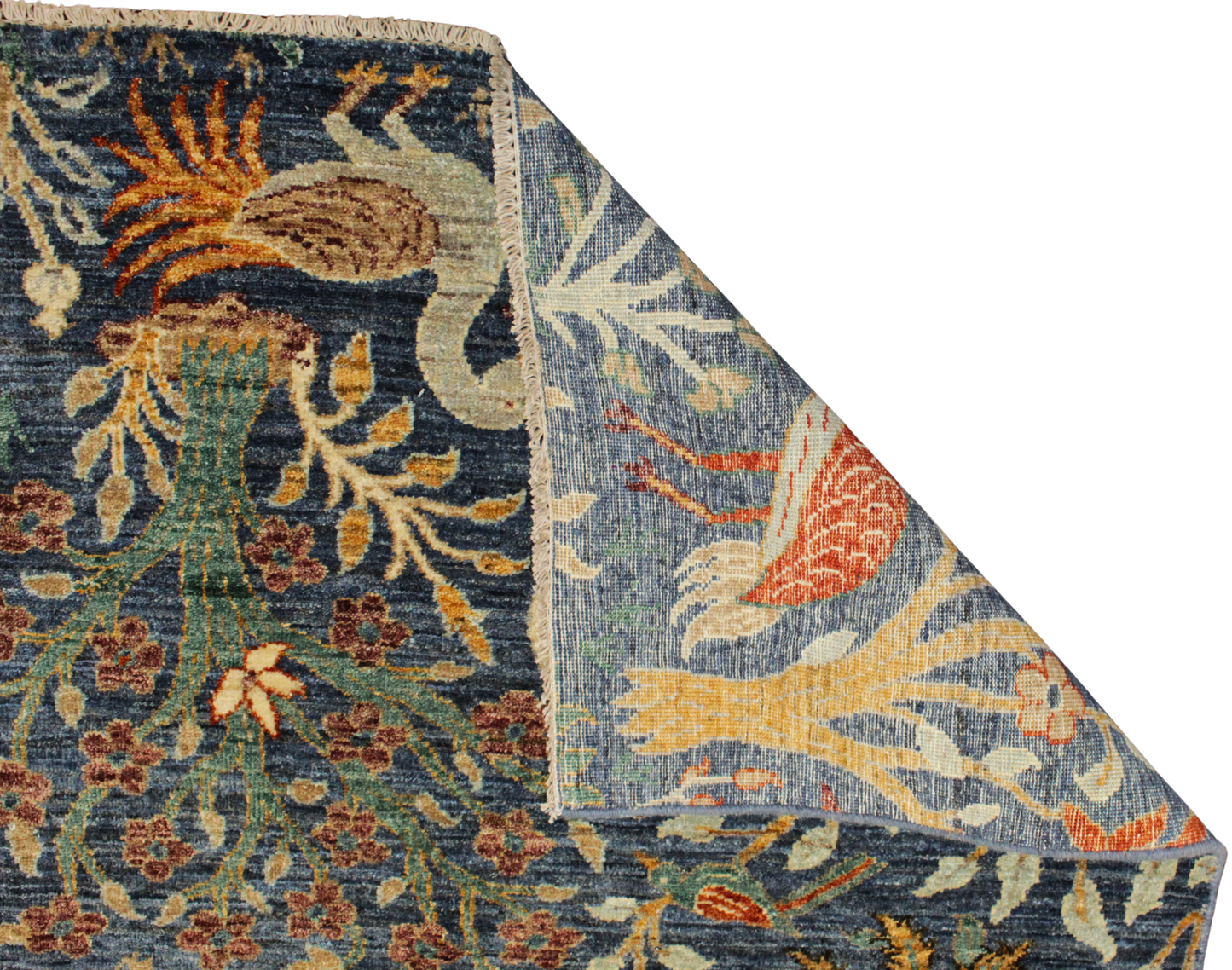 The Aviary Garden - Hand-Knotted Afghan Rug (10 × 14.1 ft) - 2765