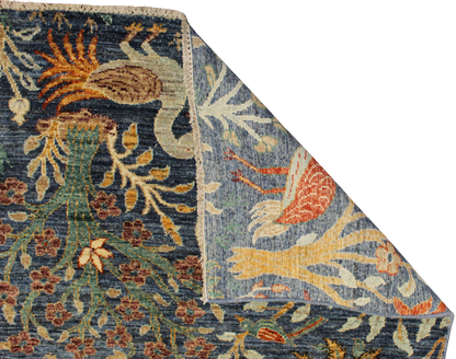 The Aviary Garden - Hand-Knotted Afghan Rug (10 × 14.1 ft) - 2765