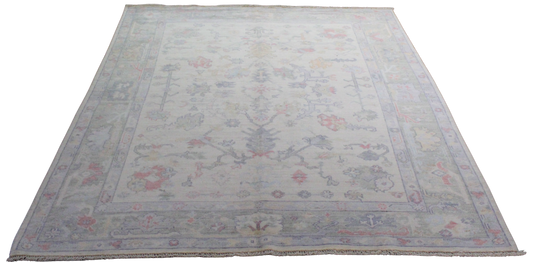 Pastoral Poise - Hand-Knotted Oushak Rug from Afghanistan (6.1 × 8.9 ft) - 32