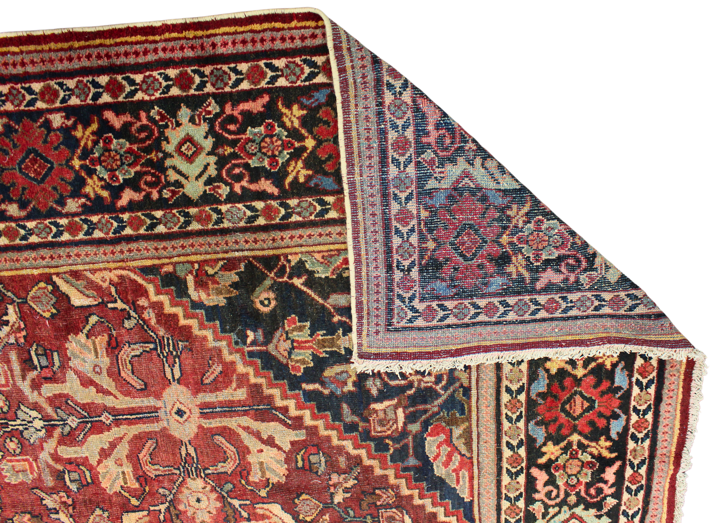 Floral Majesty — Antique Mahal Rug from Persia (10.2 × 13.4 ft) - 1701