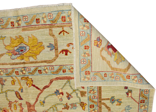 Sunlit Majesty - Mahal Rug from Afghanistan (10.4 × 14.1 ft) - 2760