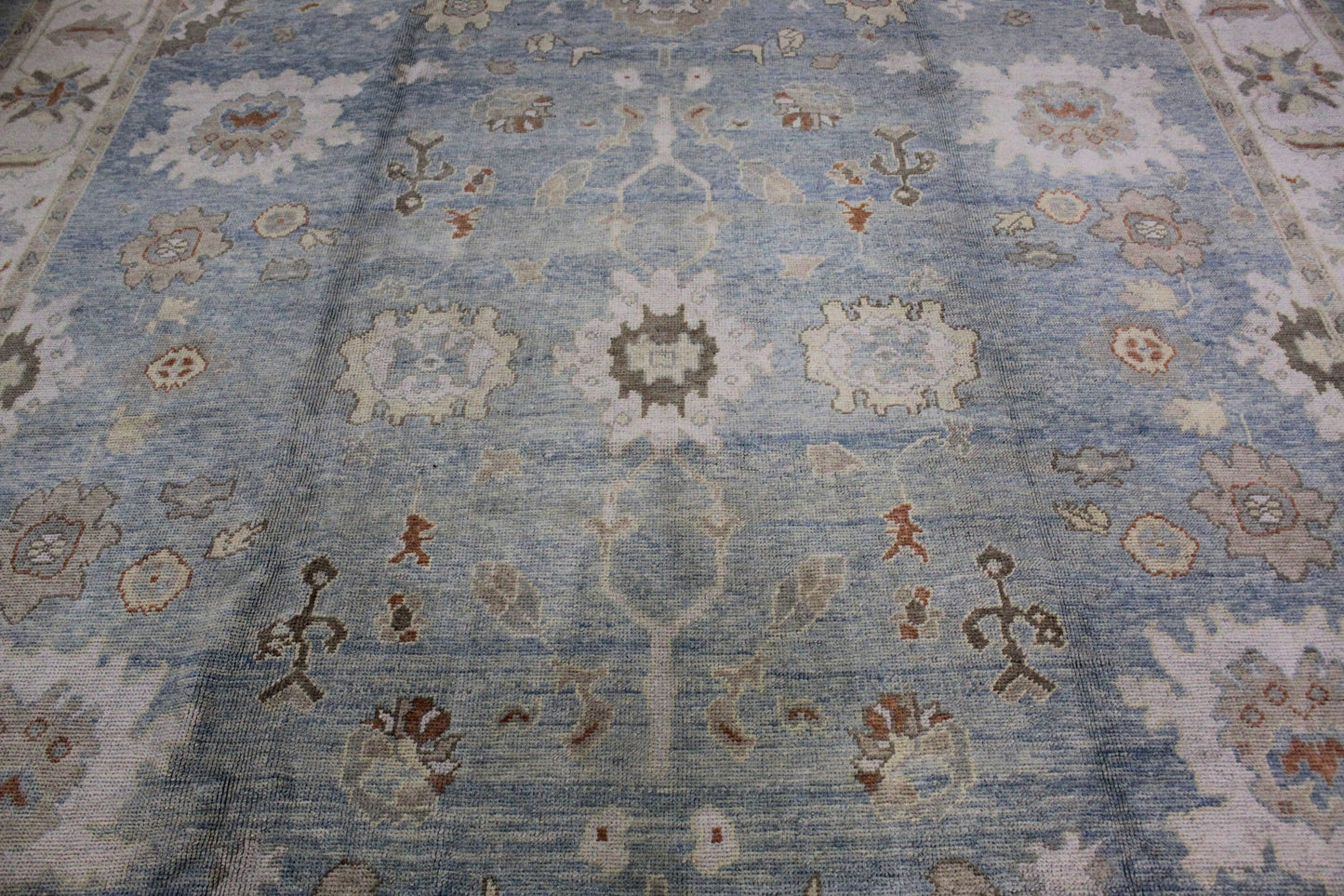 Azure Bloom - Oushak Rug (11.1 × 15 ft) - 2527