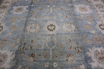 Azure Bloom - Oushak Rug (11.1 × 15 ft) - 2527