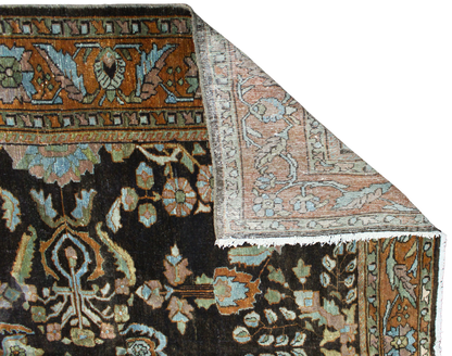 Timeless Drama in Earthy Tones - Antique Lilihan Rug (7.3 × 13.1 ft) - 1556