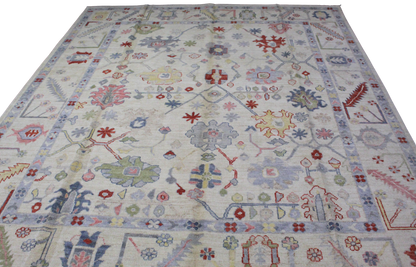 Festival of Motifs - Hand-Knotted Oushak Rug from Afghanistan (7.10 × 9.8 ft) - 21