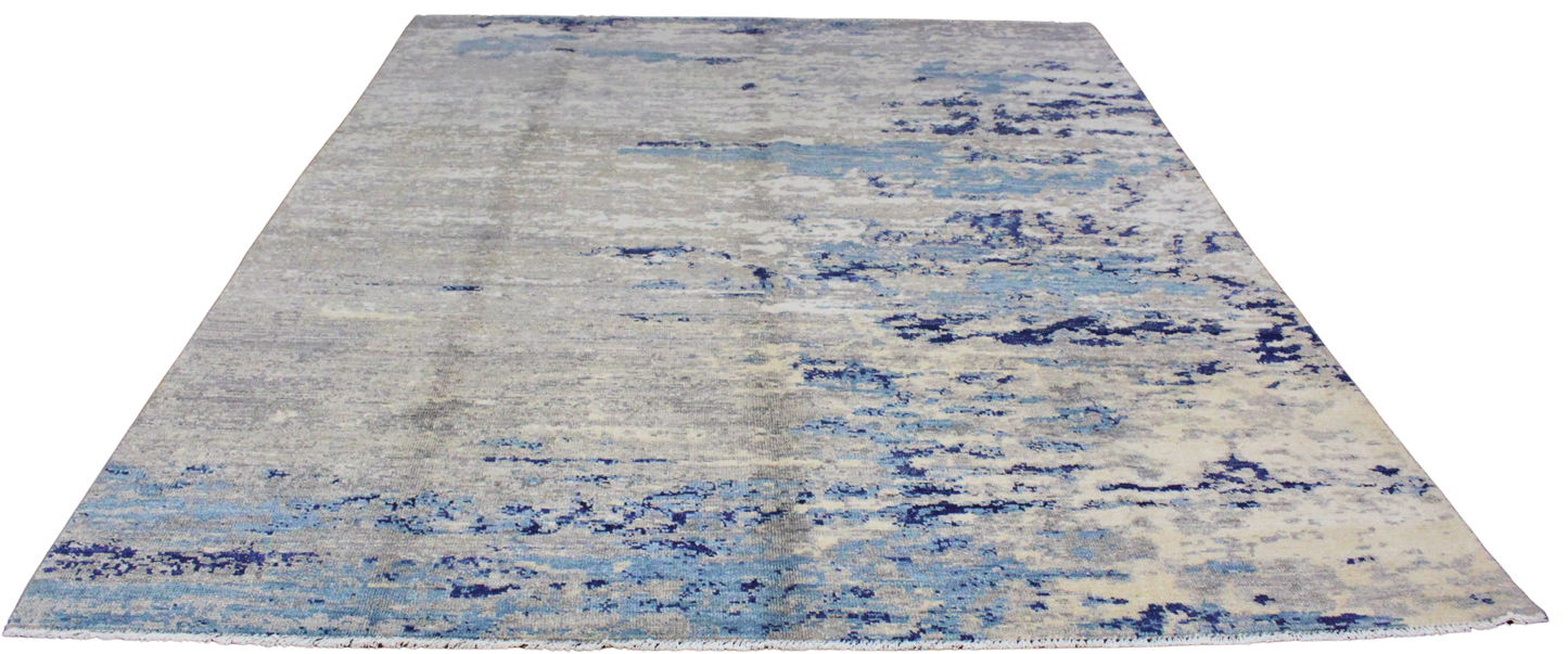 Urban Rain - Modern Afghan Rug (7.10 × 10 ft) - 61