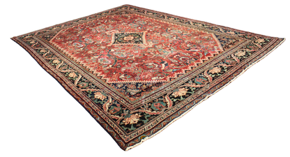 Blossoms in Bloom - Antique Mahal Rug from Persia (10.6 × 14.8 ft) - 2121