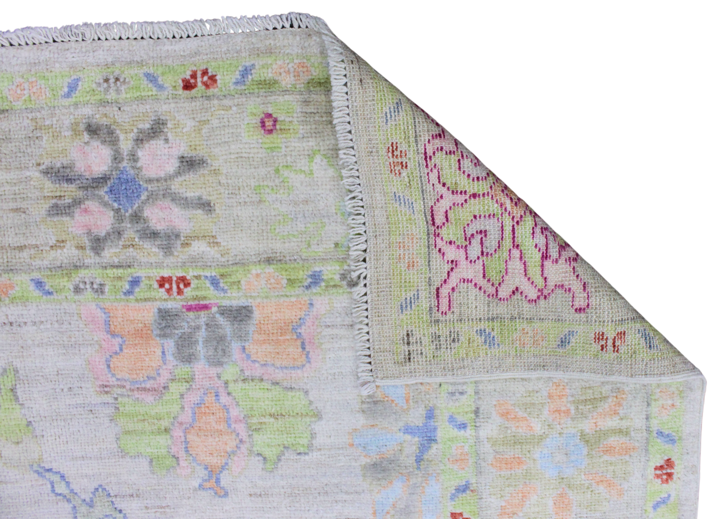Garden Whimsy - Oushak Afghan Rug (6.3 × 8.8 ft) - 1003