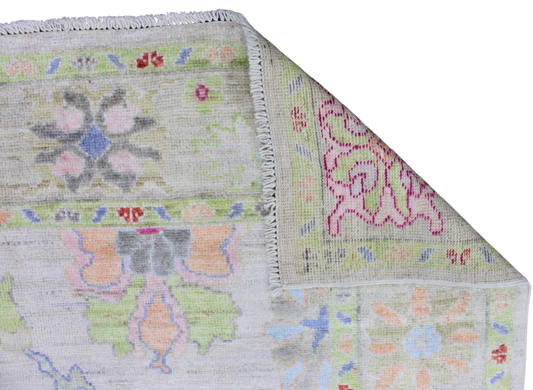 Garden Whimsy - Oushak Afghan Rug (6.3 × 8.8 ft) - 1003