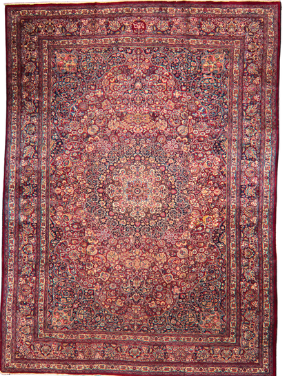 Regal Flourish - Mashad Rug from Persia (11.9 × 16.2 ft) - 1755
