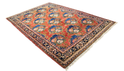 Garden of Flame - Oversize Heriz Rug from Persia (7.7 × 11.2 ft) - 1546