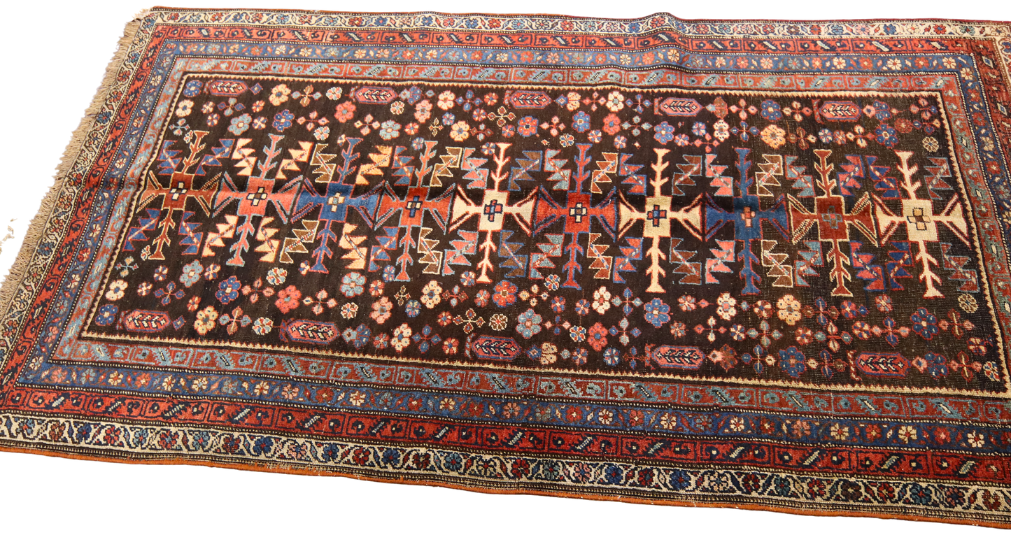 collectible antique Bidjar rug with ivory accents