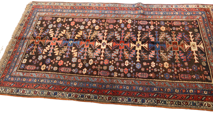 collectible antique Bidjar rug with ivory accents