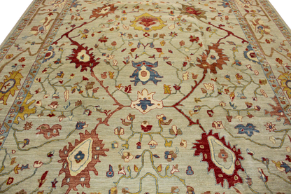 Sunlit Majesty - Mahal Rug from Afghanistan (10.4 × 14.1 ft) - 2760