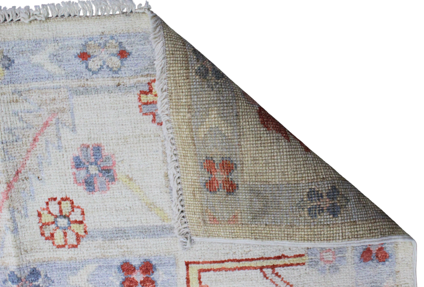 Festival of Motifs - Hand-Knotted Oushak Rug from Afghanistan (7.10 × 9.8 ft) - 21